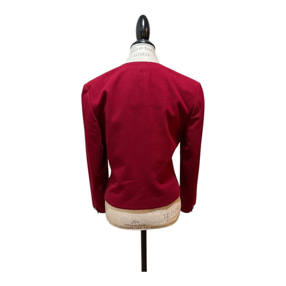 Pendleton Size 10 Red Collarless 3-Button 2-Pocke… - image 3